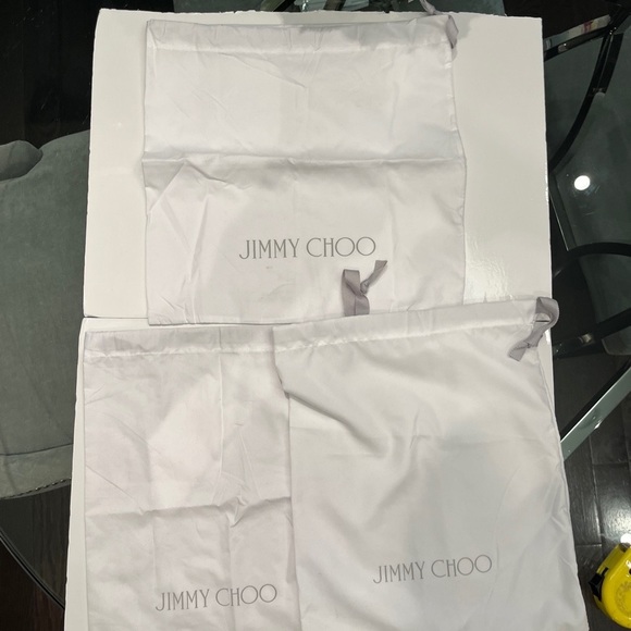 JIMMY Choo Dust Bags w/Drawstring. Set of 3. 11x14.5”, 10.5x14”, 13.5x14”. Used - Picture 3 of 13